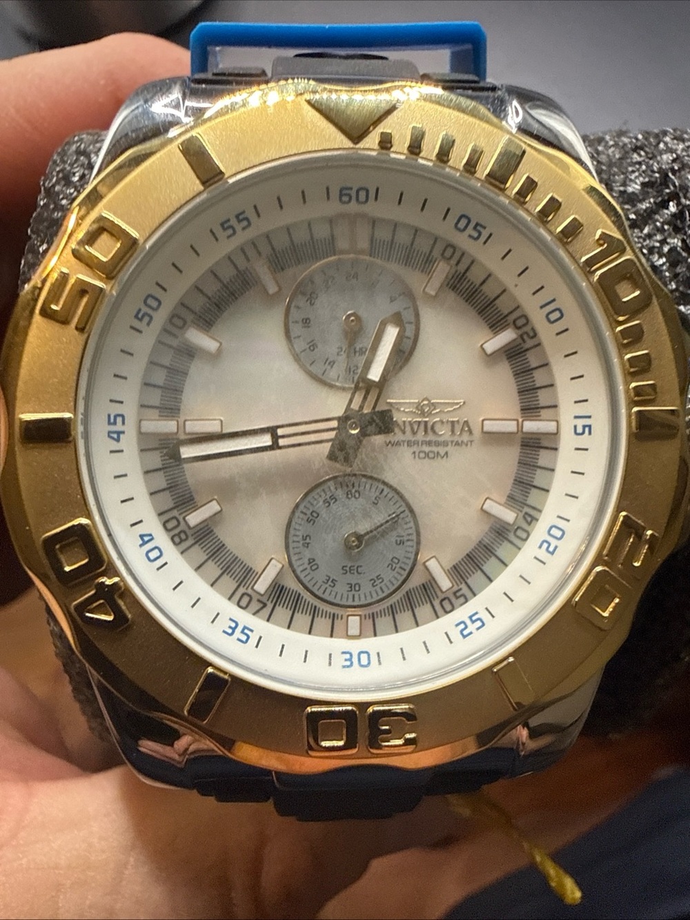 Invicta Pro Diver White MOP Dial Quartz Watch 13799